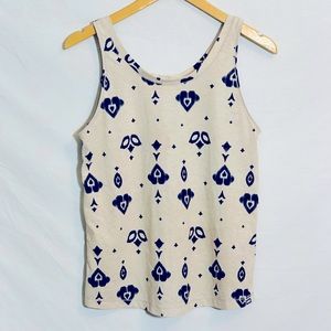Helly Hansen | Tank Top - Cream with Navy Pattern